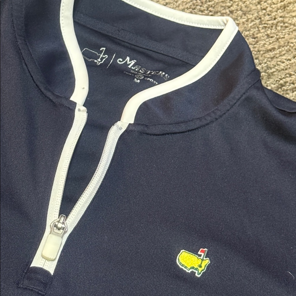 Masters Navy half zip Pullover with Embroidered L… - image 3